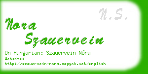 nora szauervein business card